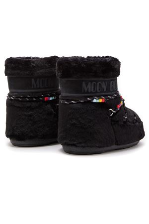 Icon Low Black Faux-Fur Beads Boots MOON BOOT | 80D1409470N001